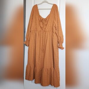 Elegant Orange Women's Dress